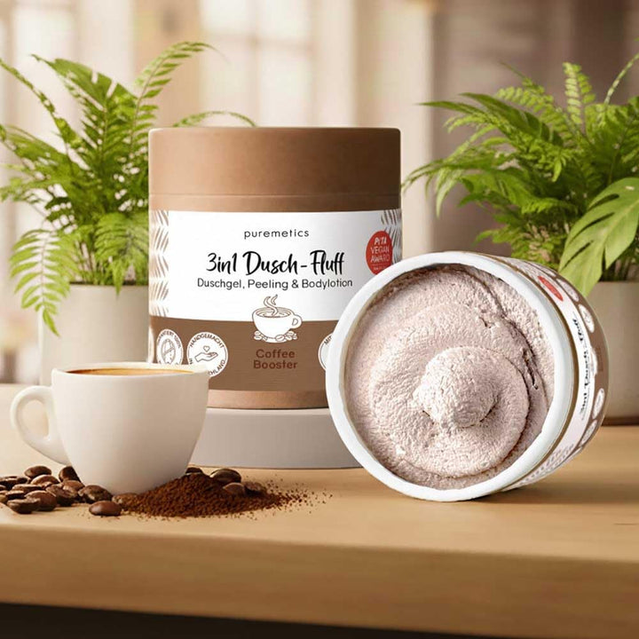 puremetics 3in1 Dusch-Fluff, Coffee Booster, 250g