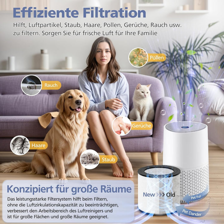 FY0611/30 Ersatzfilter kompatibel mit Philips AC0650/10, AC0651/10 Luftreiniger, 2 HEPA-Filter für P
