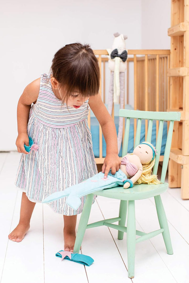 Hoppa HOP-LP 08.305 Puppe Waldorf Steineriana AVA aus organischer Baumwolle und weicher und Warmer S