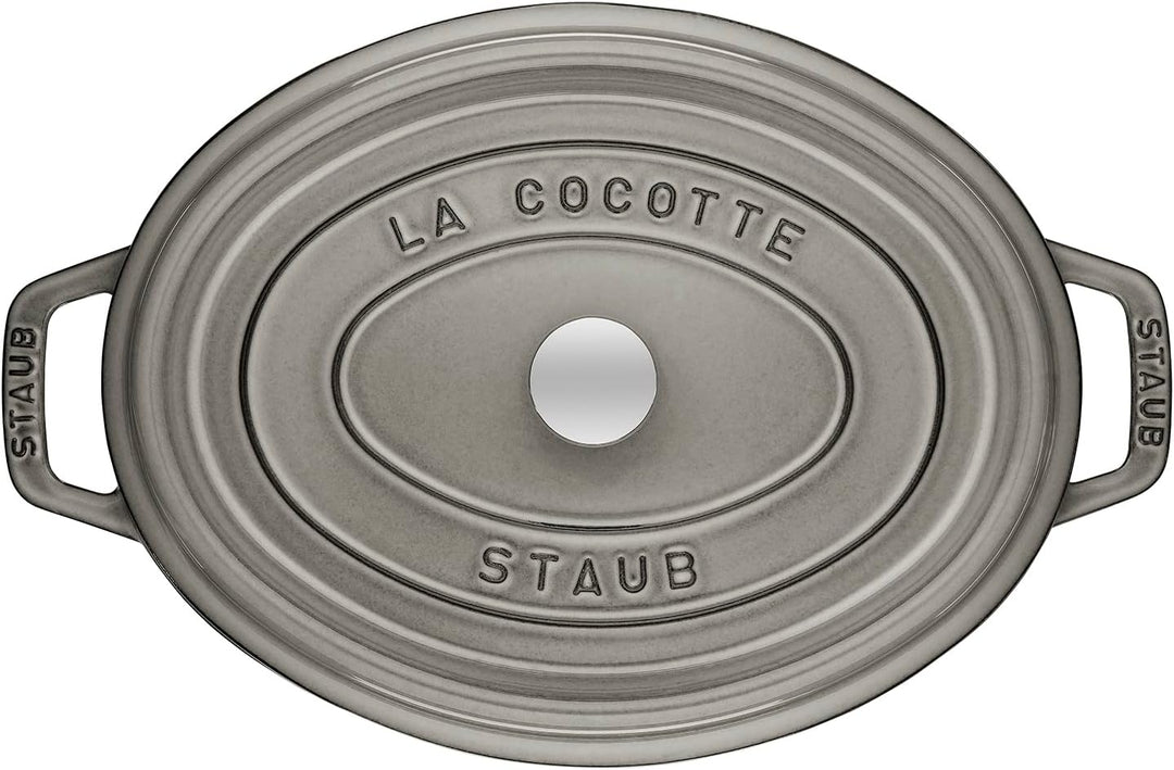STAUB Cocotte, Gusseisen Bräter mit Deckel, 31 cm, 5,5 L, Oval, Alle Herdarten inkl Induktion, Made