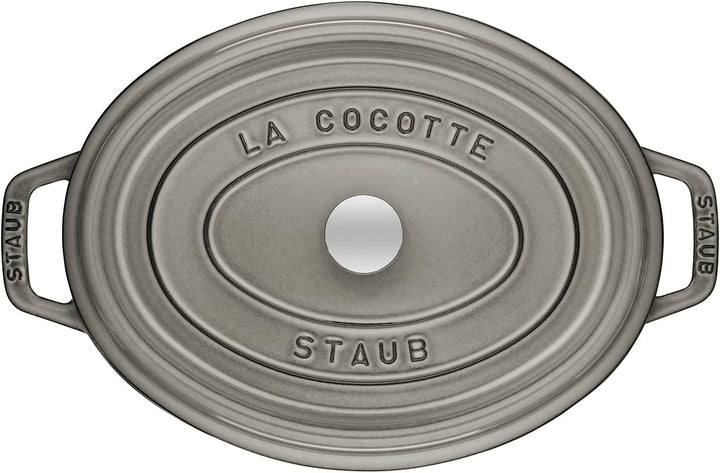 STAUB Cocotte, Gusseisen Bräter mit Deckel, 31 cm, 5,5 L, Oval, Alle Herdarten inkl Induktion, Made