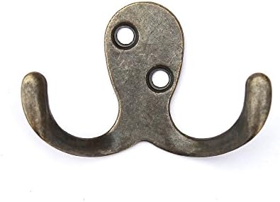DanDiBo 10x Wandhaken Kleiderhaken 4,2 cm aus Metall Messing Haken Garderobenhaken, 10
