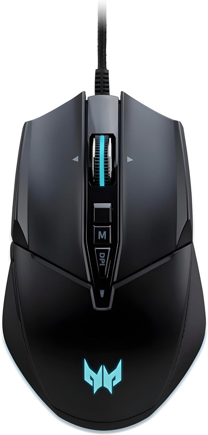 Acer Predator Cestus 335 Gaming Maus (19.000 DPI, 400 IPS Tracking, 10 programmierbare Tasten, 0,5 m