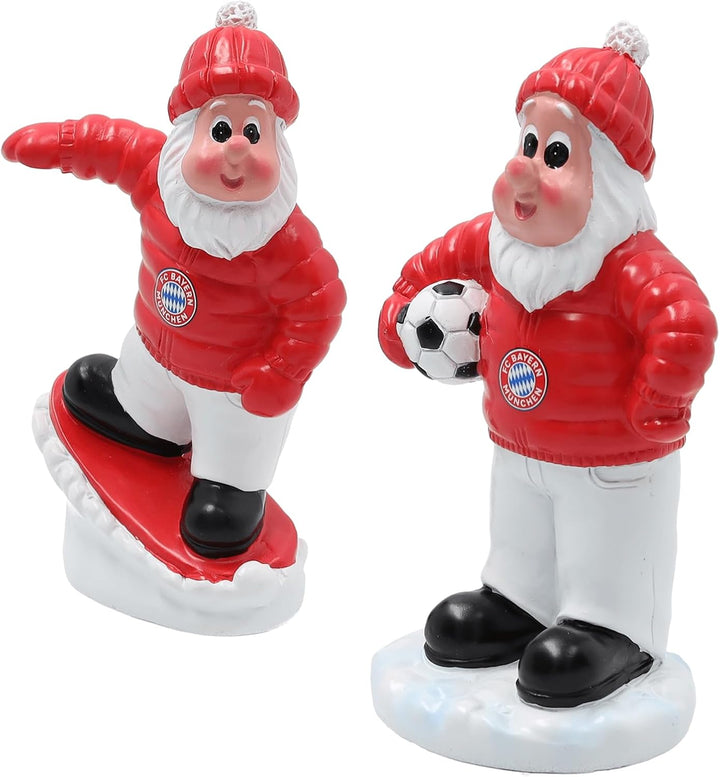 FC Bayern München | Weihnachtsfiguren 2er Set | Rot Einheitsgrösse, Einheitsgrösse