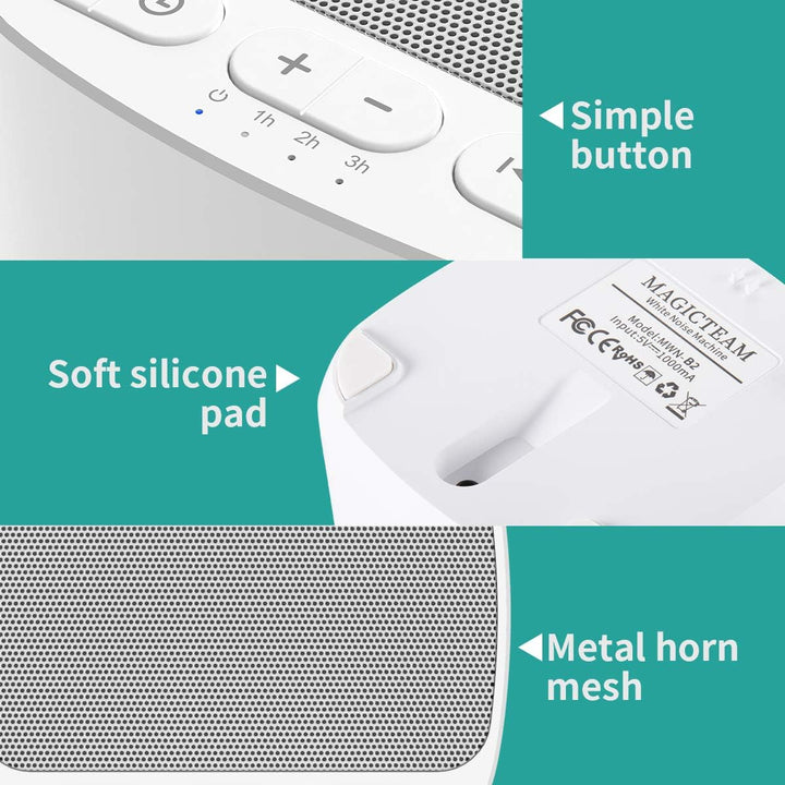 Magicteam Sleep Sound Machine with 40 Natural Soothing Sounds and Memory Function, 32 Volume Levels,