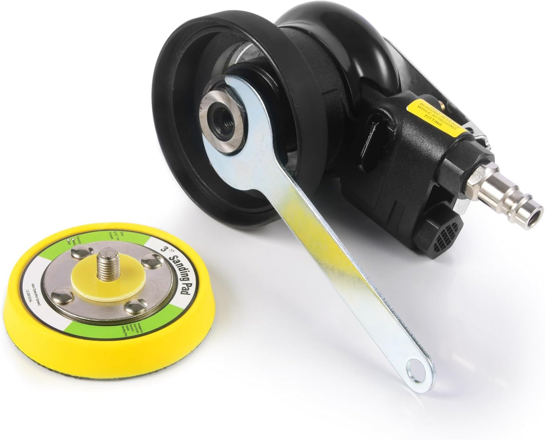 Druckluft Exzenterschleifer 75mm (3"), 10000 RPM, Profi mini Druckluftschleifer Schleifmaschine Poli