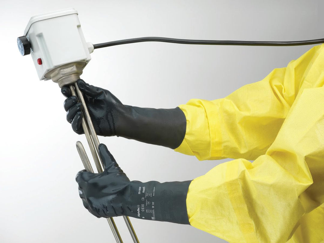 Ansell AlphaTec 29-500 Neoprenhandschuhe, Chemikalien- und Flüssigkeitsschutz, Schwarz, Grösse 10 (1