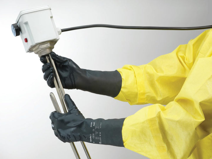Ansell AlphaTec 29-500 Neoprenhandschuhe, Chemikalien- und Flüssigkeitsschutz, Schwarz, Grösse 10 (1