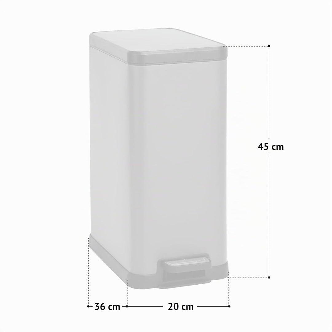 SVITA STM15 Mülleimer Treteimer Tretmülleimer Abfalleimer 15l inkl. Inneneimer Softclose-Deckel Fuss