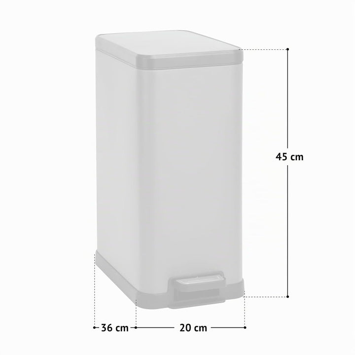 SVITA STM15 Mülleimer Treteimer Tretmülleimer Abfalleimer 15l inkl. Inneneimer Softclose-Deckel Fuss
