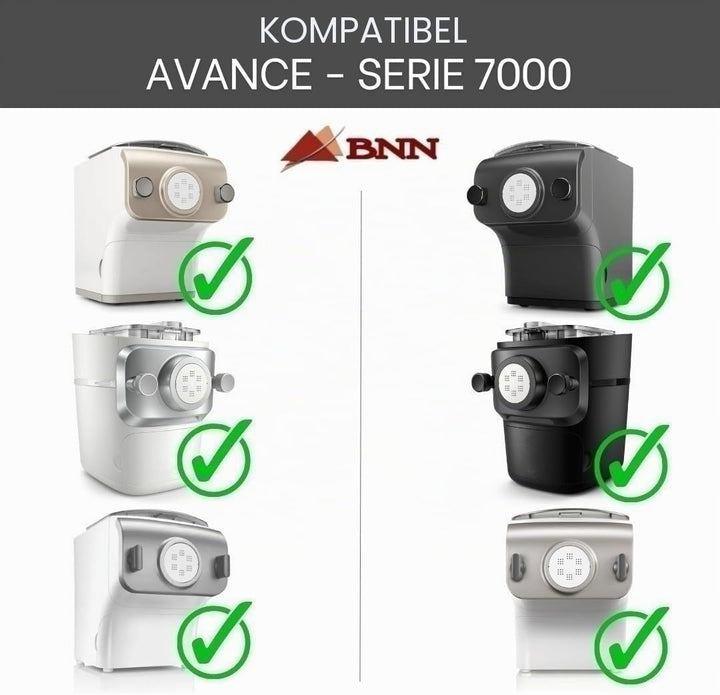 BNN - Avance/Serie 7000 - Coquillette française (Hörnchen) ASCQFR04 - Pasta disc kompatibel mit Phil