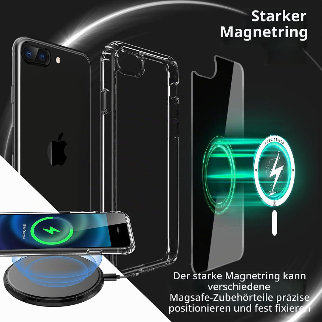 ONES für iPhone 8 Plus / 7 Plus Hülle, Kompatibel mit MagSafe, Militärnorm Schutz Magnetisches Handy