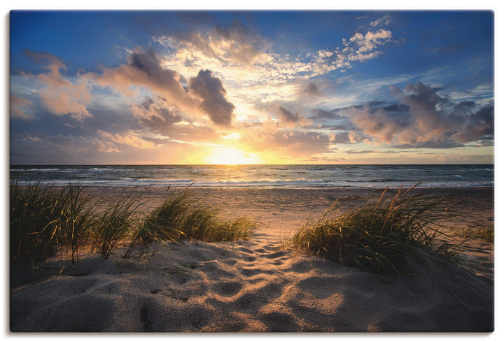 ARTland Leinwandbilder Wandbild Bild auf Leinwand 60x40 cm Wanddeko Strand Meer Küste Maritim Landsc