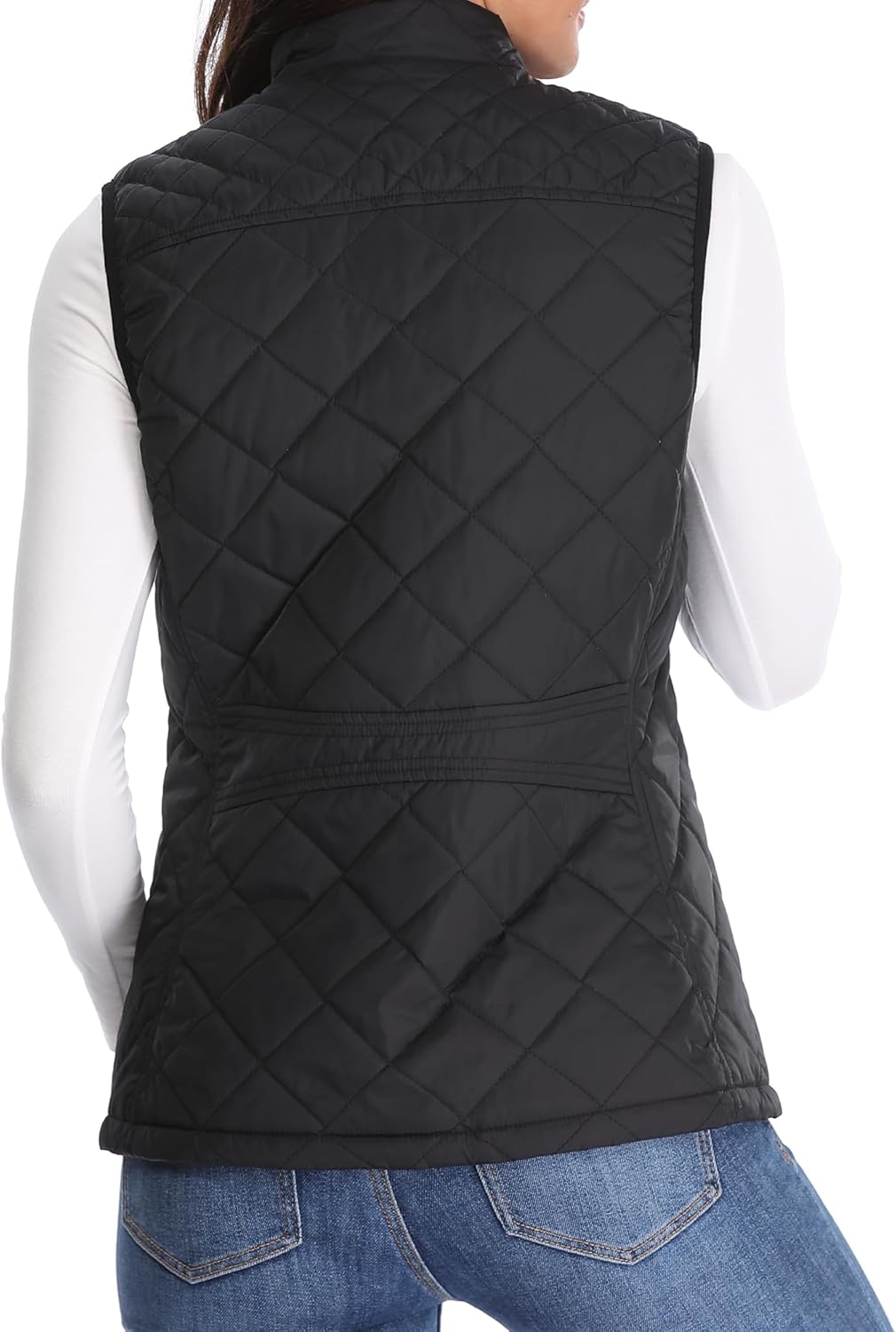 MISS MOLY Damen Weste mit Stehkragen Weste Jacke Winter Warm Ultraleicht Schwarz 34, Schwarz 34