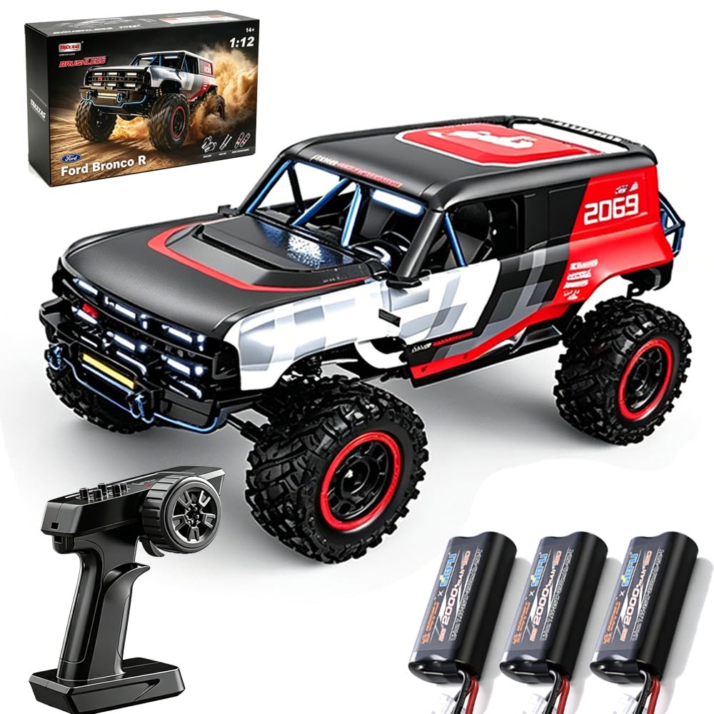 X-Verse MJX H12P 1:12 Ferngesteuertes Auto für Erwachsene, 4WD 12KM/H Wasserdichtes RC Auto mit Bürs
