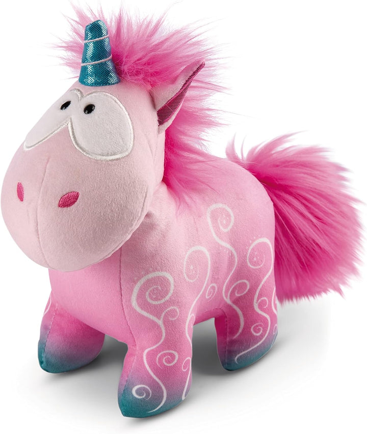 NICI 49107 Kuscheltier Einhorn Midnight Floral 32cm pink stehend-Nachhaltiges Stofftier aus weichem