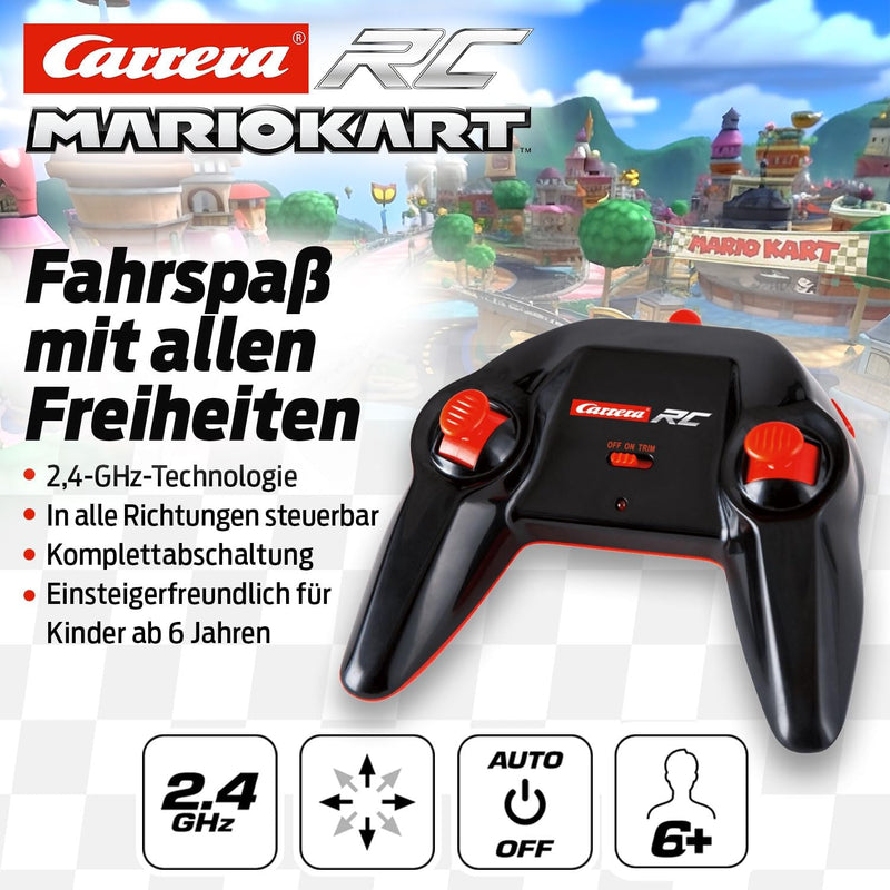 Carrera RC Nintendo Mario Kart Bumble V mit Yoshi I Ferngesteuertes Auto ab 6 Jahren für drinnen & d