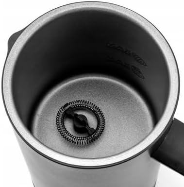 Milchaufschäumer mit Heizung, 4 Milchaufschäummodi, 500W, Schwarz, Schwarz