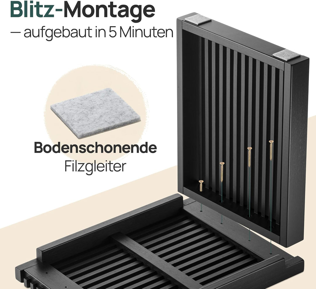 Bambus Holzhocker - Flur Möbel - Sitzbank Flur - Holzbank - Blumenhocker | BAM BOO BOX Bambus Blumen