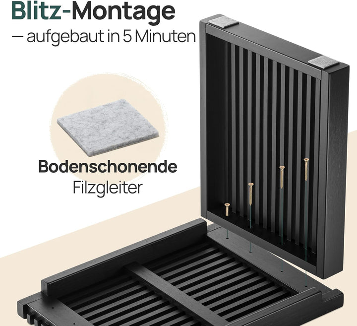 Bambus Holzhocker - Flur Möbel - Sitzbank Flur - Holzbank - Blumenhocker | BAM BOO BOX Bambus Blumen