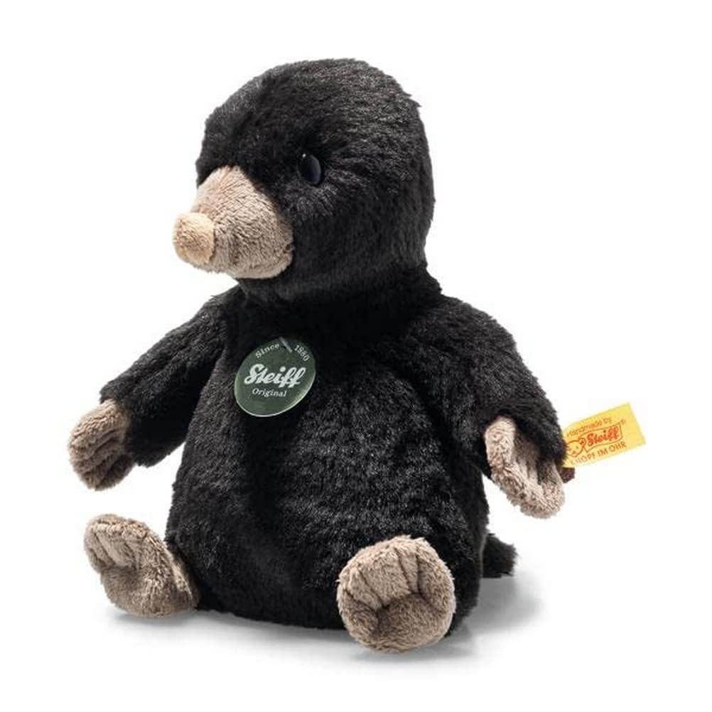 Steiff Diggy Maulwurf - 18 cm - Kuscheltier - Dunkelbraun, 067396