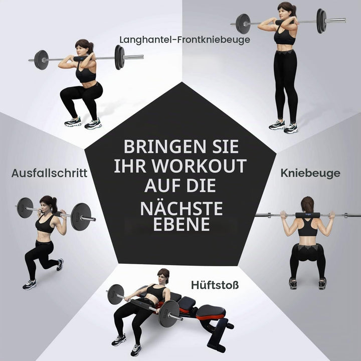 Yes4All Langhantel mit dickem Schaumstoff und Nylonpolster, Schulterpolster für Ausfallschritte, Kni