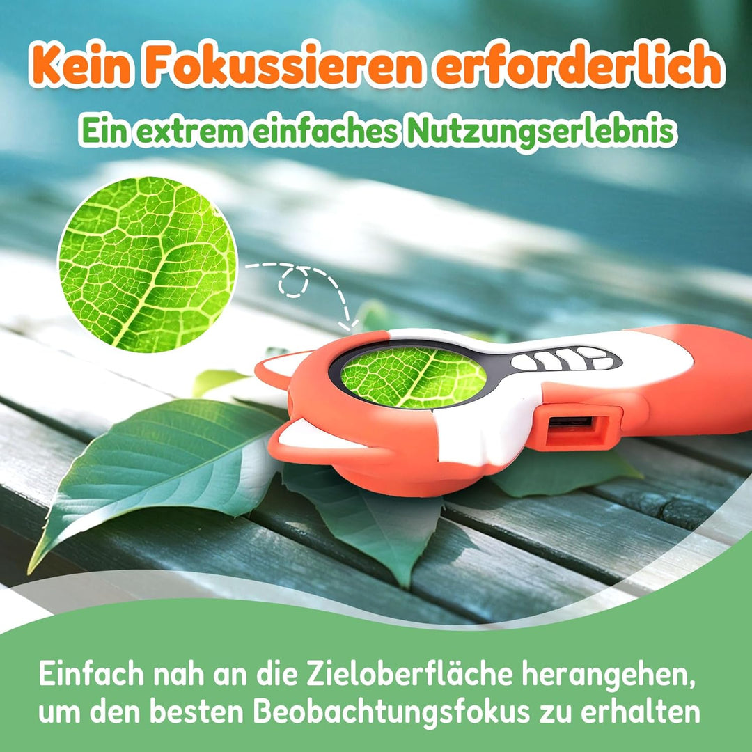 Charmline 2-in-1 Digitales Mikroskop für Kinder mit Kamera & Mikroskopobjektiv, Kinder Mikroskop mit