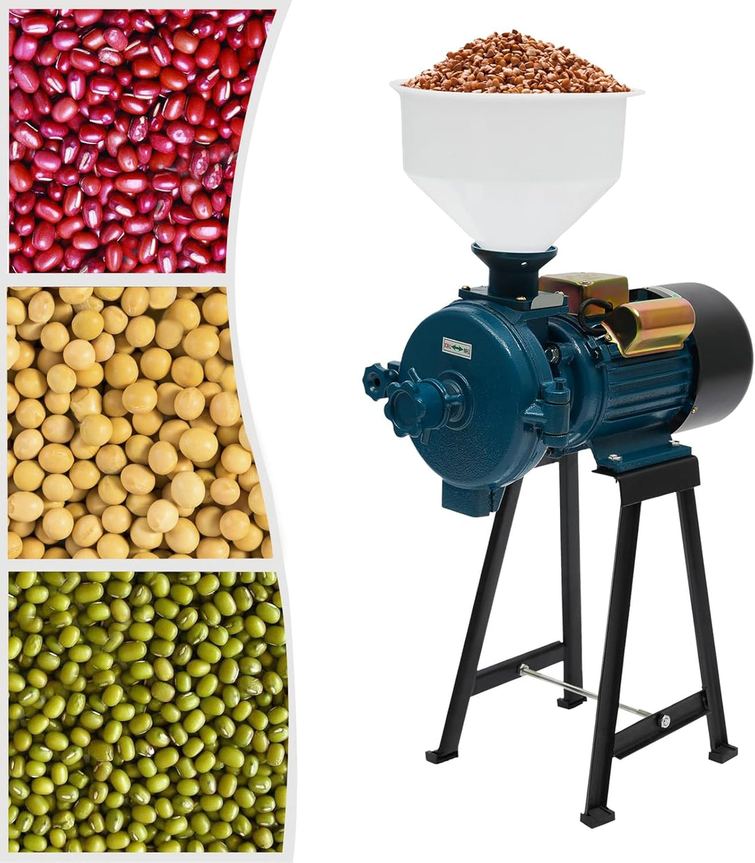 2200W Elektrische Getreidemühle,220V Kornmühle Schrotmühle,Gewerbliche Schleifmaschine Mit Trichter