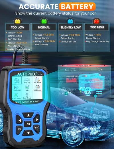 AUTOPHIX 7310 Vollständiges System OBD2 Diagnosegerät Kompatibel mit Land Rover, Volle Funktionen OB
