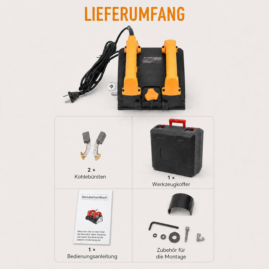 Tapetenentferner Maschine Elektrisch, 1200W Mauerfräse mit Absaugung, 26 Klingen, 4000U/min 1-4mm Ho