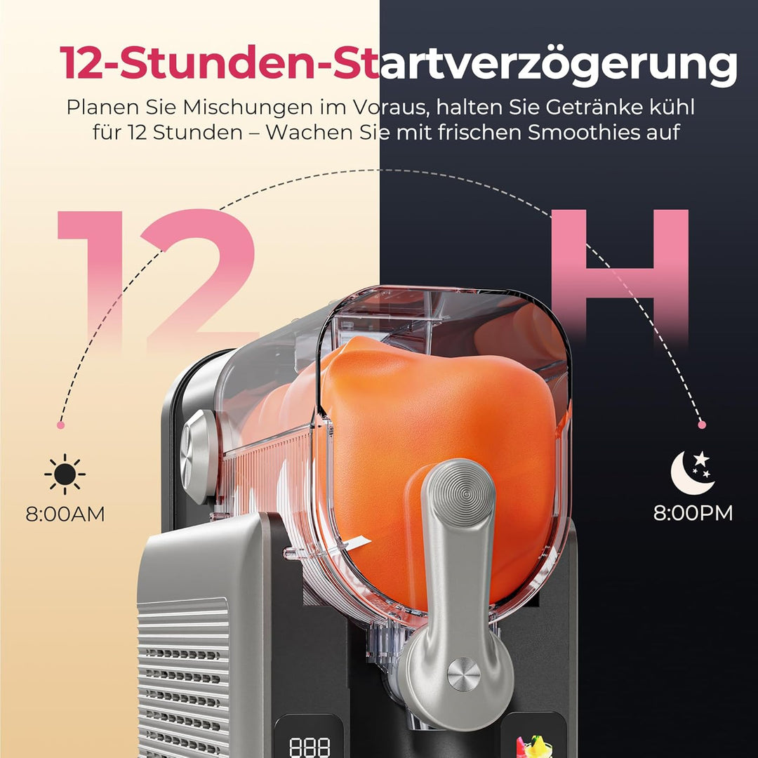 INITIO Slush Maschine mit 6 Modi, 2,6L Slush Eismaschine für Slushi, Eiscreme, Eis-Cocktails, Eiskaf
