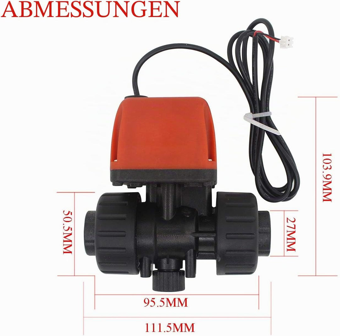 PVC - 2 wege motorkugelhahn pvc kugelventil ventil elektrisch DC 6V 12V 24V - zonenventil 2 wege 1/2
