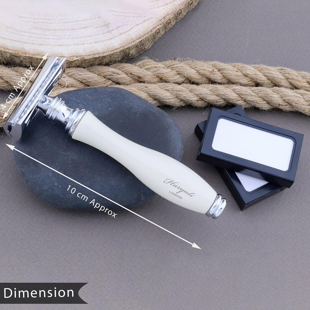JAG SHAVING GERMANY DE SAFETY RAZOR Männer Rasierset Set Elfenbein Rasierpinsel Rasierseifenschale K