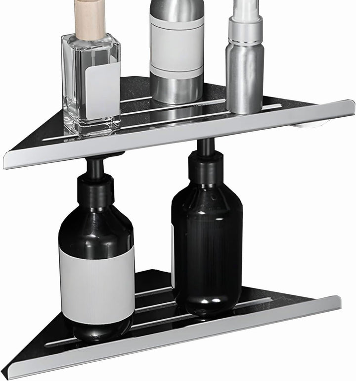 Biutimarden 30CM Chrom Duschregal Ohne Bohren Eckablage Badregal Selbstklebende SUS304 Edelstahl Dus