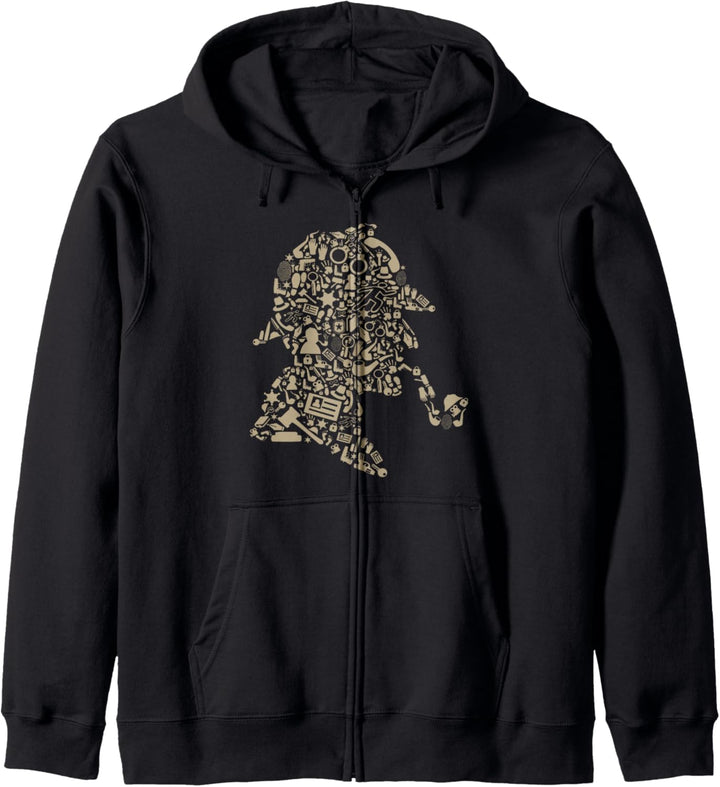 Sherlock Holmes Geschenk UK Detective Novel Fans Briten Kapuzenjacke