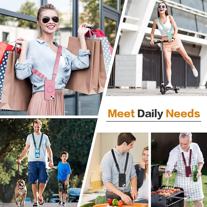 GoodcAcy Handykette Hülle für Samsung Galaxy A17 mit Band Halsband Lanyard (abnehmbar) Handyhülle, K