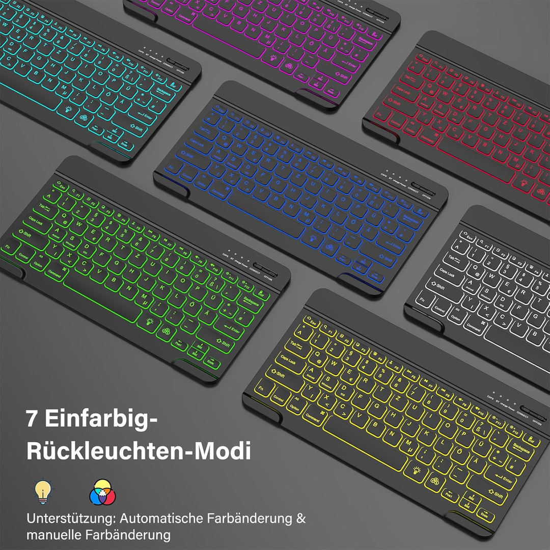 CC Store Hülle mit Tastatur für iPad Air 13 Zoll M3 2025/M2 2024, iPad Pro 12.9 Zoll 6/5/4/3 Gen, Ma