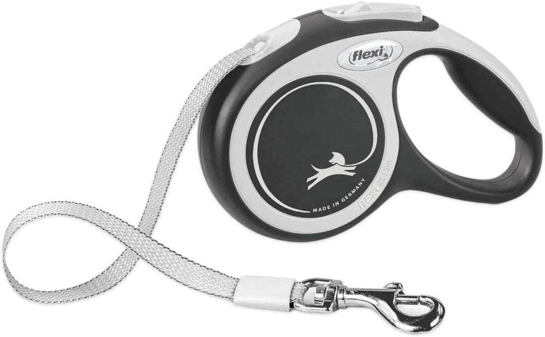 FLEXI New Comfort einziehbare Hundeleine (Klebeband), ergonomisch, langlebig und verhedderungsfrei,