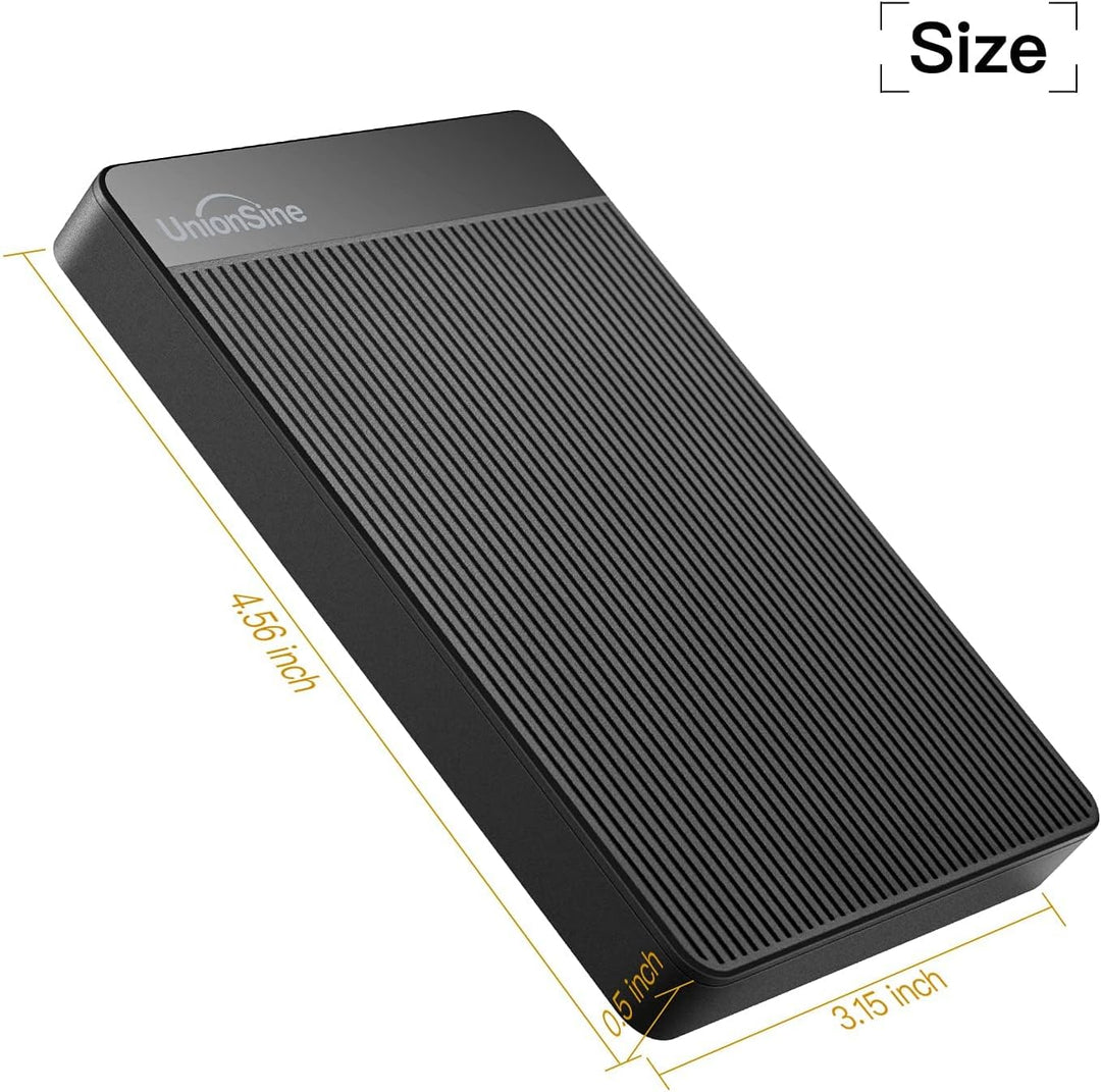 UnionSine Externe Festplatte 500GB ultradünn tragbar 2,5 Zoll USB 3.0, SATA, Festplattenspeicher für