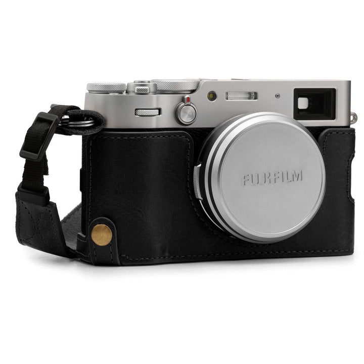 MegaGear MG1894 Ever Ready Kameratasche aus Echtleder, für Fujifilm X100V, Schwarz, Schwarz