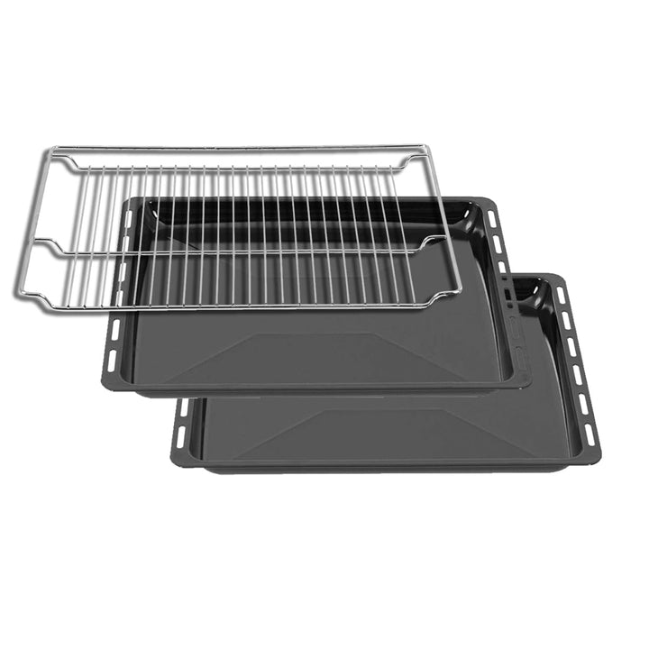 ICQN 465 x 370 x 30 doppelt Set mit Gitter, Passend für Bosch Neff Constructa, 2er Emaillierte Fettp