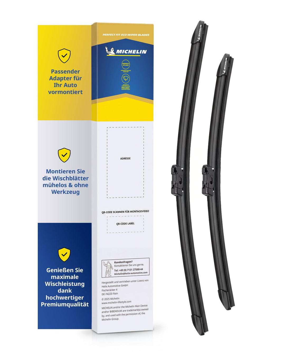MICHELIN Scheibenwischer Set ECO115 | Audi A6 | 650/530mm | Nachhaltige Verpackung