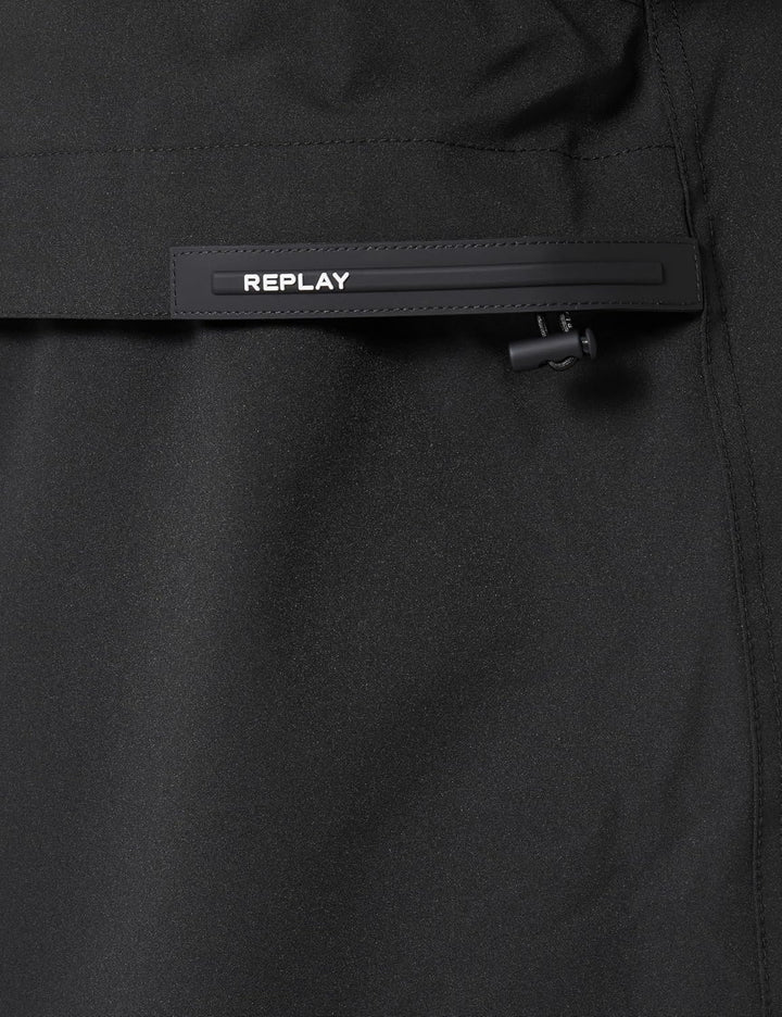 Replay Damen Mantel Regenjacke, Black 098
