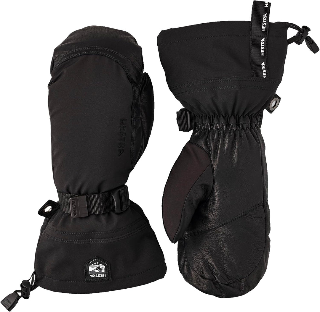 HESTRA Damen, Herren Fäustlinge Army Leather Extreme Black 9