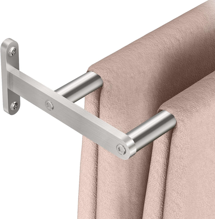 YUMORE Handtuchhalter Doppel 60CM Handtuchstange Wand Edelstahl Badetuchhalter 2 Stangen Badezimmer