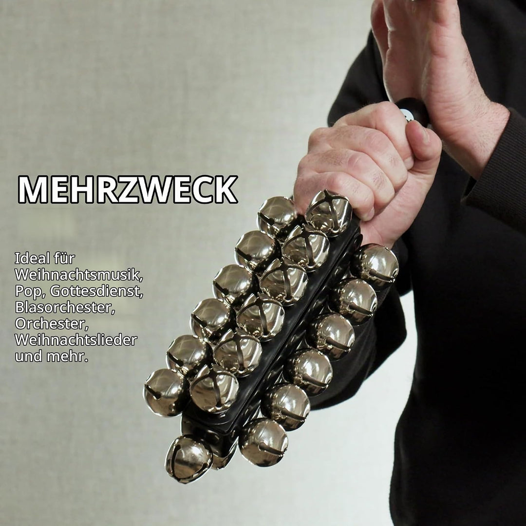 Meinl Percussion SLB25 Sleigh Bells mit 25 Glocken, schwarz