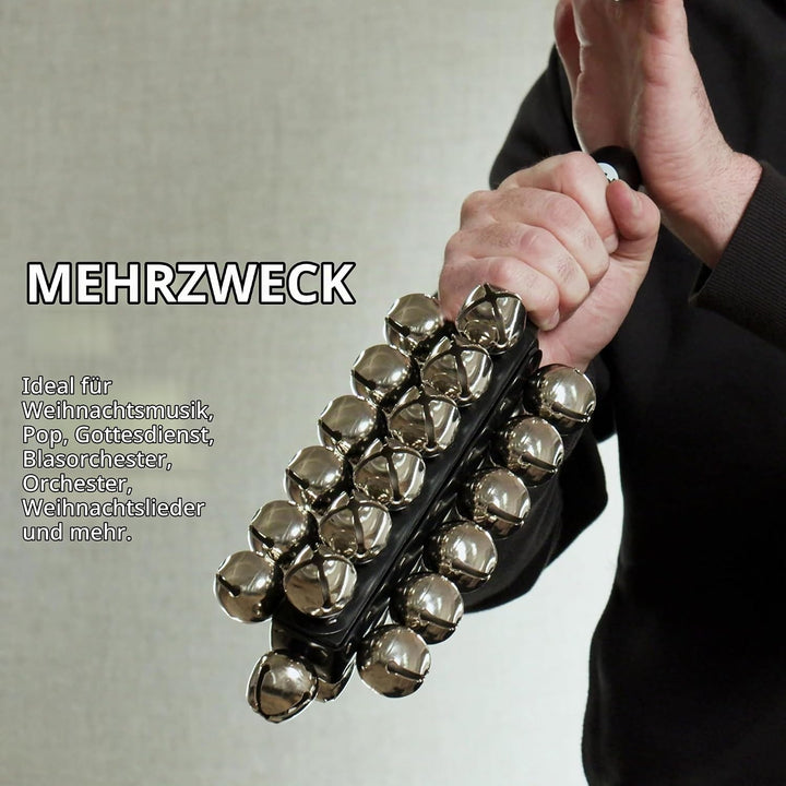 Meinl Percussion SLB25 Sleigh Bells mit 25 Glocken, schwarz