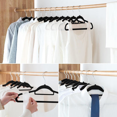 Yaheetech 100 Stück Kleiderbügel samt Jackenbügel mit Rutschfester Oberfläche Anzugbügel mit Krawatt