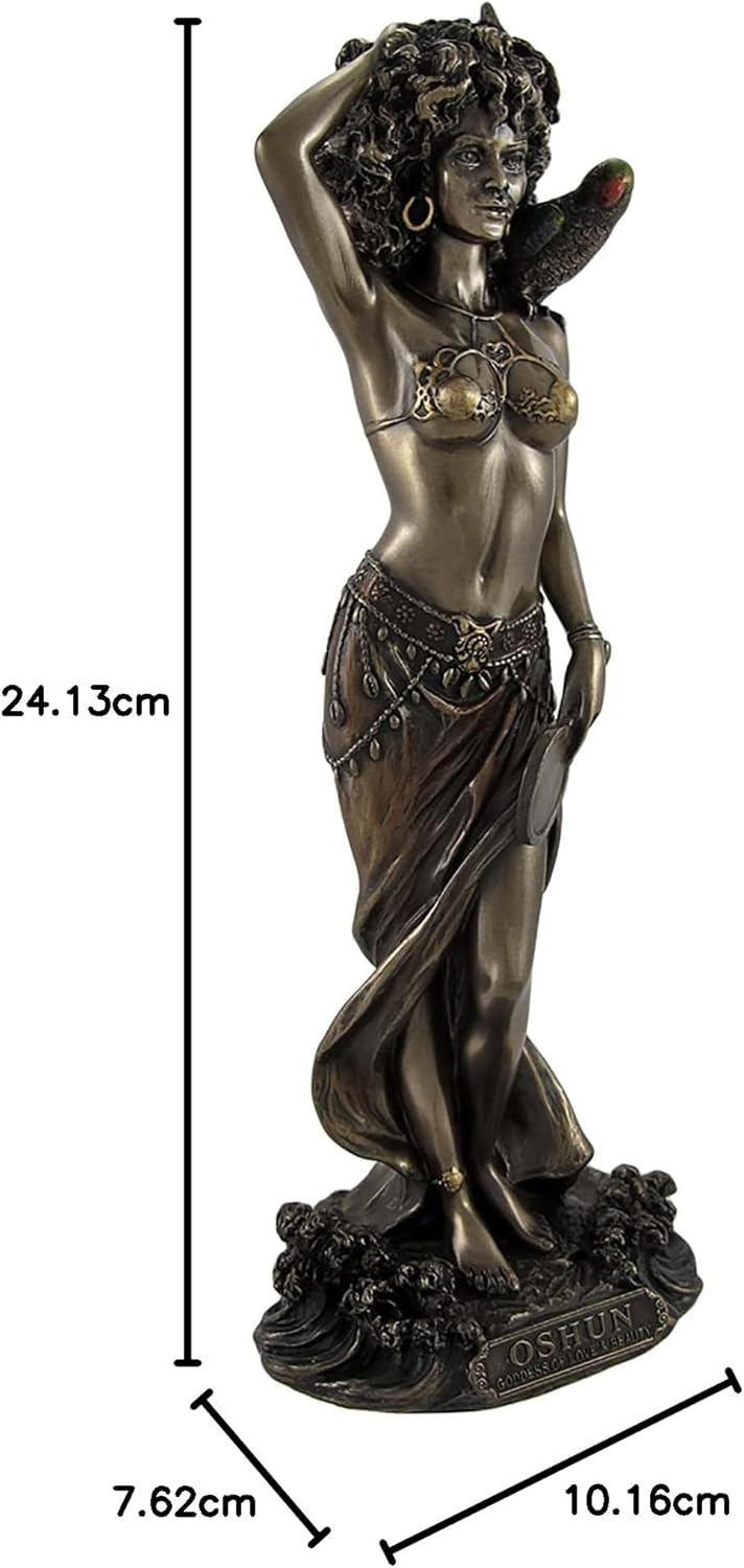 Bronzed Oshun Goddess of Love, Marriage, and Maternity Statue by Things2Die4