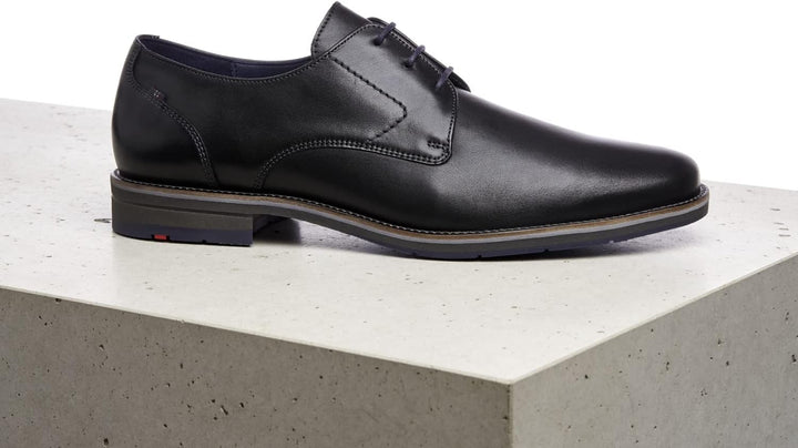 LLOYD Herren Schnürhalbschuhe Langston, Männer Businessschuhe 45 EU Schwarz, 45 EU Schwarz